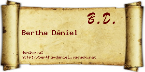 Bertha Dániel névjegykártya